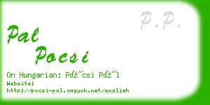 pal pocsi business card